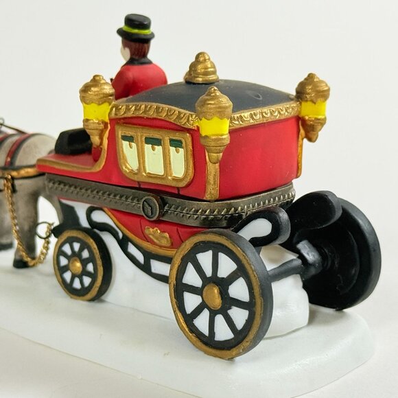 Dept 56 Royal Coach Trinket Box Hinged Horse Heritage Village 57501 Retired - Picture 6 of 10